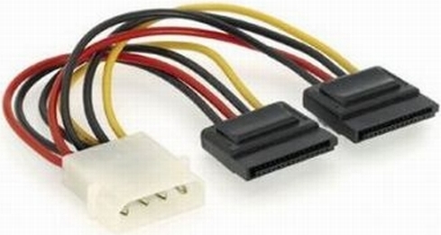 CABLU alimentare GEMBIRD, adaptor Molex la 2 x S-ATA, 15cm, "CC-SATA-PSY" (timbru verde 0.08 lei)