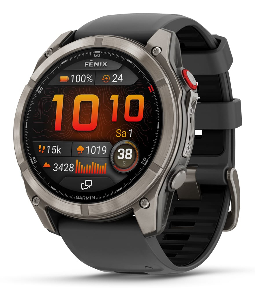 Smartwatch fenix 8 Pro 51 mm, AMOLED, Sapphire, Titanium with Graphite/black silicone band"010-03199-11" (timbru verde 0.18 lei)