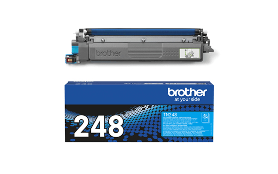 Toner Original Brother Cyan, TN248C, pentru HL-L3220|L3240|HL-L8230|L8240|DCP-L3520|DCP-L3560|MFC-L3740|MFC-L8340|MFC-L8390, 1K, (timbru verde 1.2 lei)"TN248C"