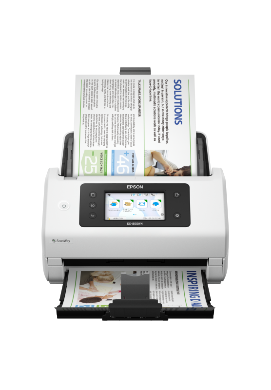 Scanner Desktop Duplex Epson DS-800WN, A4, Viteza de scanare duplex: 50ppm|100ipm, Optiuni: OCR, Conectivitate:USB|WIFI|LAN, Scanare ambele fete:Da, ADF:100coli, (RAPO),(Incl. TV 18Lei) "B11B275401"