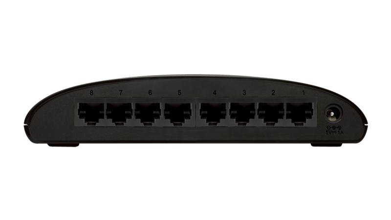 SWITCH D-LINK 8 porturi 10/100Mbps, carcasa plastic. "DES-1008D" (timbru verde 2 lei)