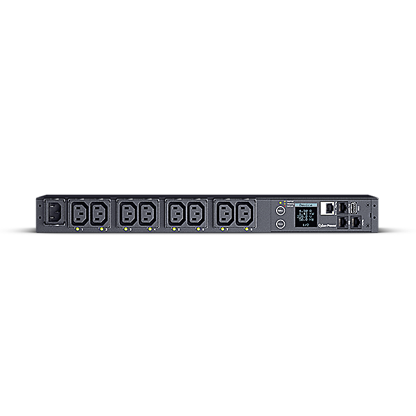 PDU CYBER POWER 1U pt. rack 19 inch, 8 prize IEC, intrare IEC, max 12 A, sistem management, "PDU41004" (timbru verde 0.8 lei)