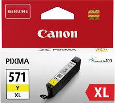 Cartus Cerneala Original Canon Yellow, CLI-571XLY, pentru Pixma MG5750|MG5751|MG6850|MG6851|MG7750|MG7751|MG7752|TS5050|TS5051|TS5053|TS5055|TS6050|TS8050|TS9050, , (timbru verde 0.15 lei), "BS0334C001AA"