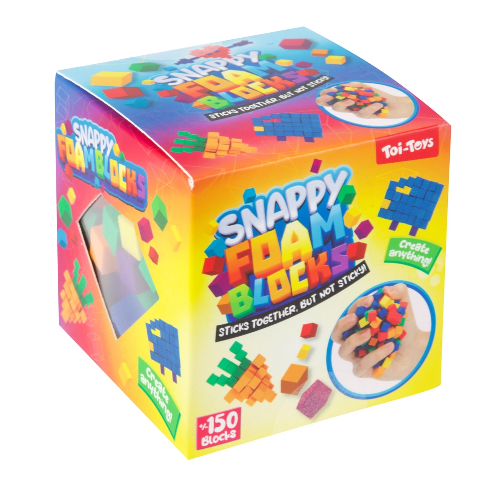 Cuburi constructii mini, autoadezive, din spuma, 1 cm - Toi-Toys - imagine 3
