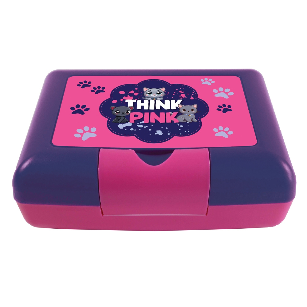 Cutie sandwich, compartimentata, 900ml, THINK PINK, 17.5x13x6 cm - S-COOL - imagine 2