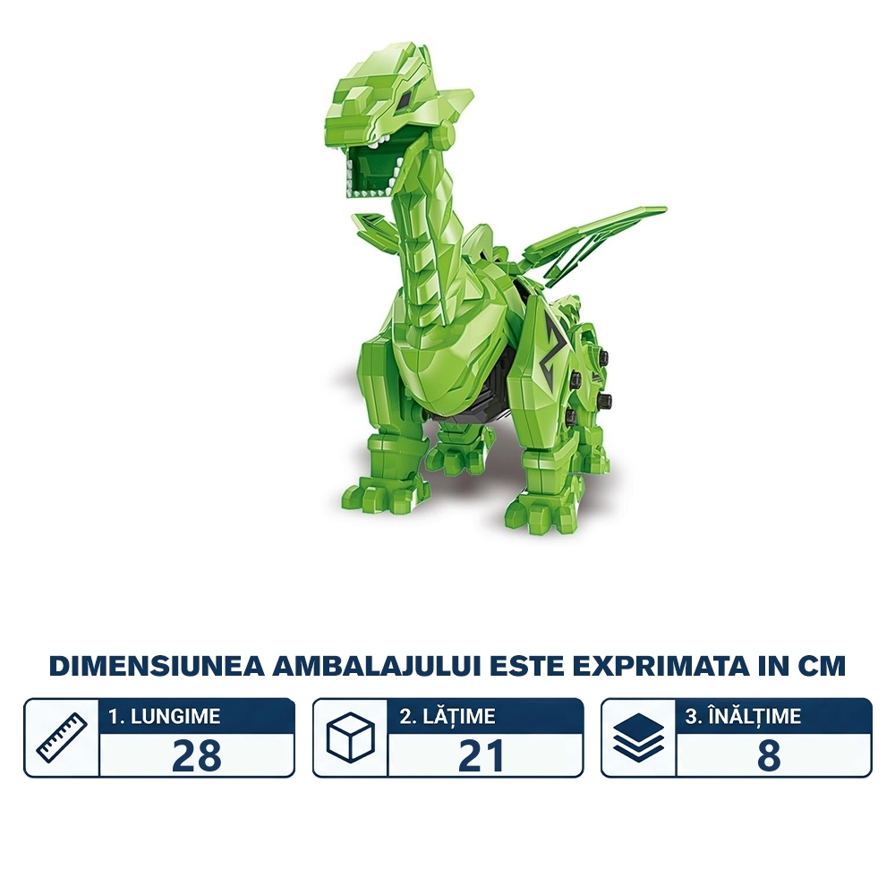 Cuburi constructii Robozaur, cu baterii - TANYSTROPHEUS - imagine 2