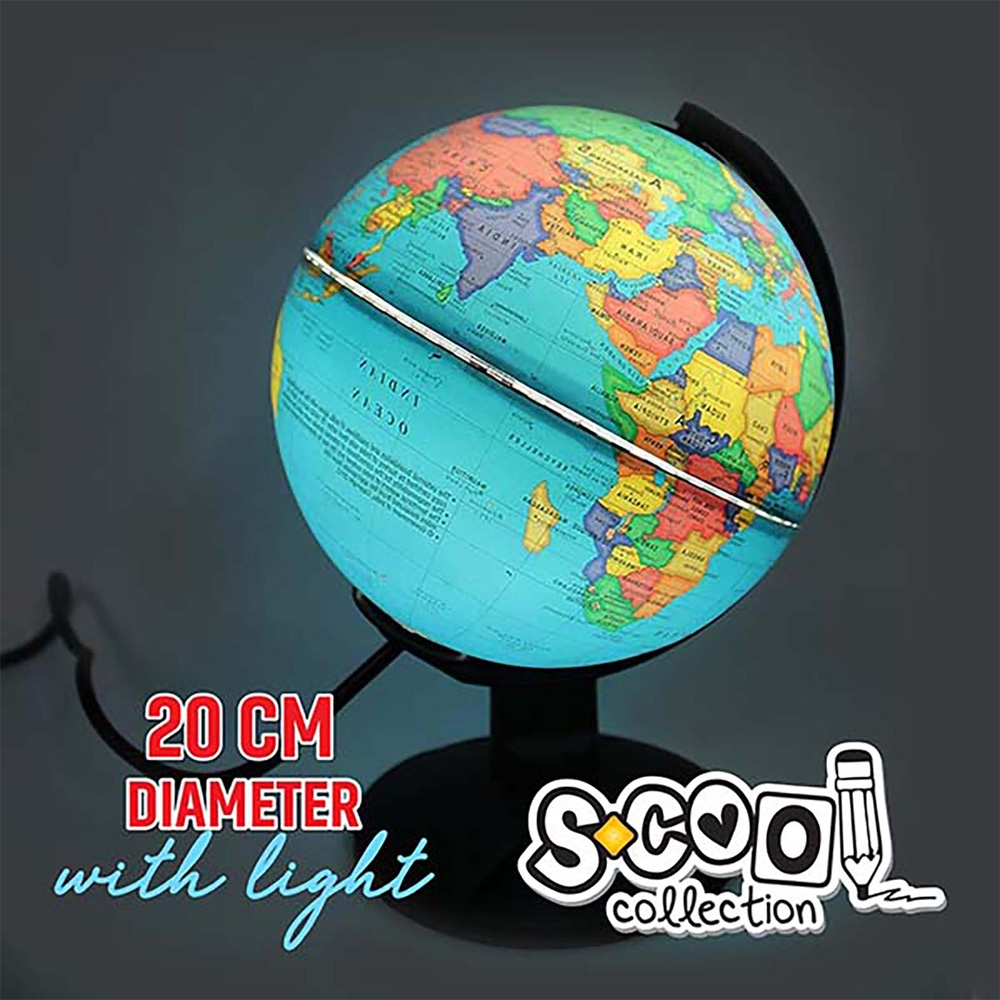 Glob pamantesc cu lumina, 20 cm - S-COOL - imagine 3