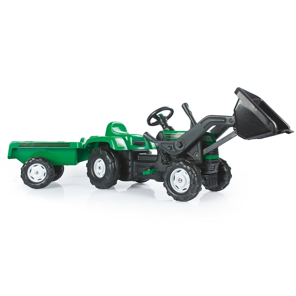 Tractor excavator cu pedale si remorca Ranchero 171cm - Dolu - imagine 2