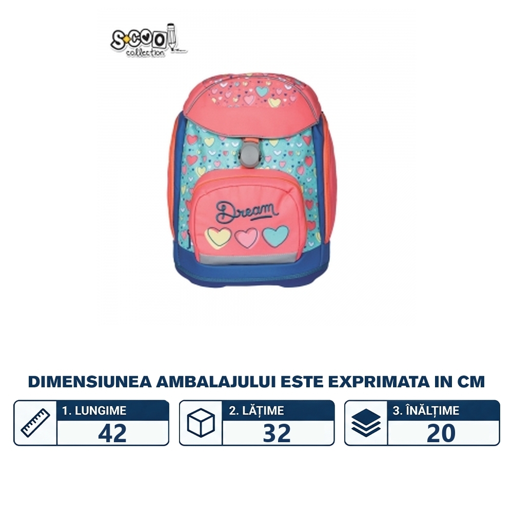 Ghiozdan anatomic, 41x28x21 cm, DREAM - S-COOL - imagine 2