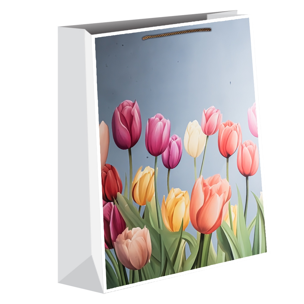 Punga cadou cu flori 43x55x15 cm - imagine 2