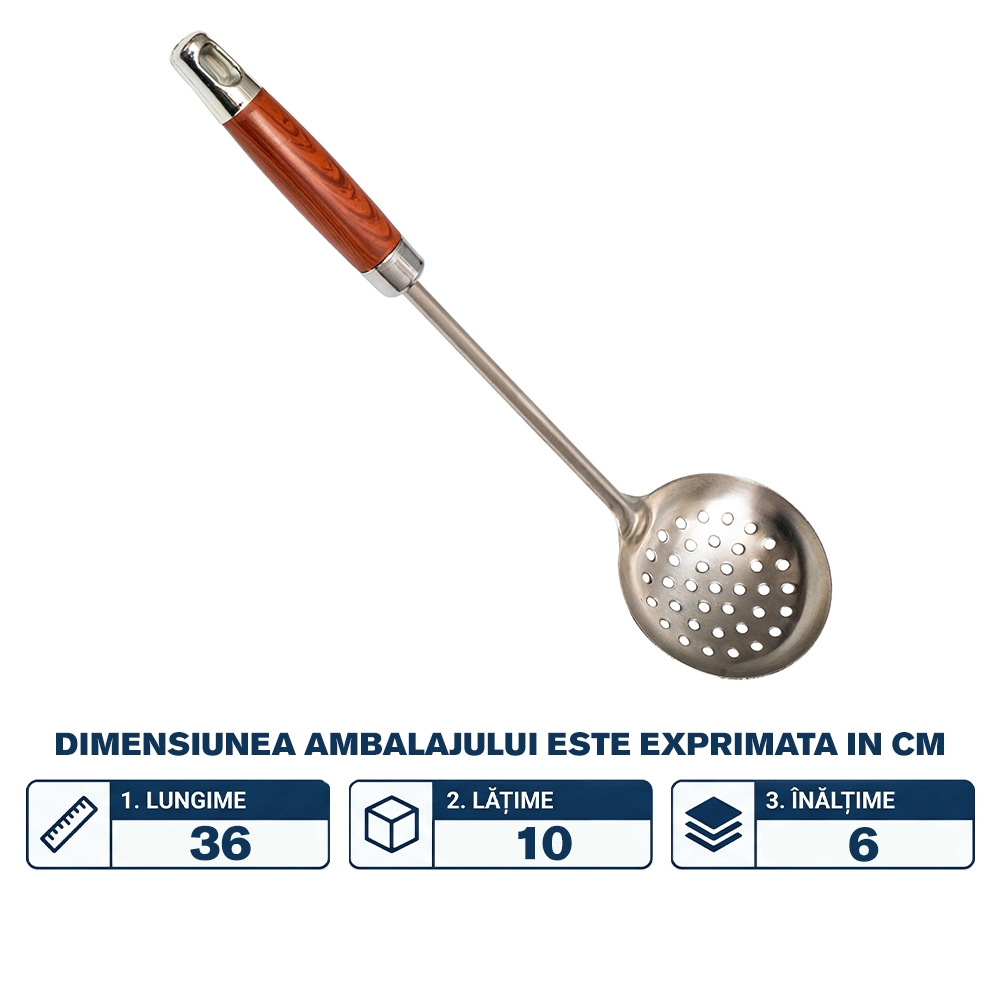 Spumiera din inox, cu maner plastic - imagine 2