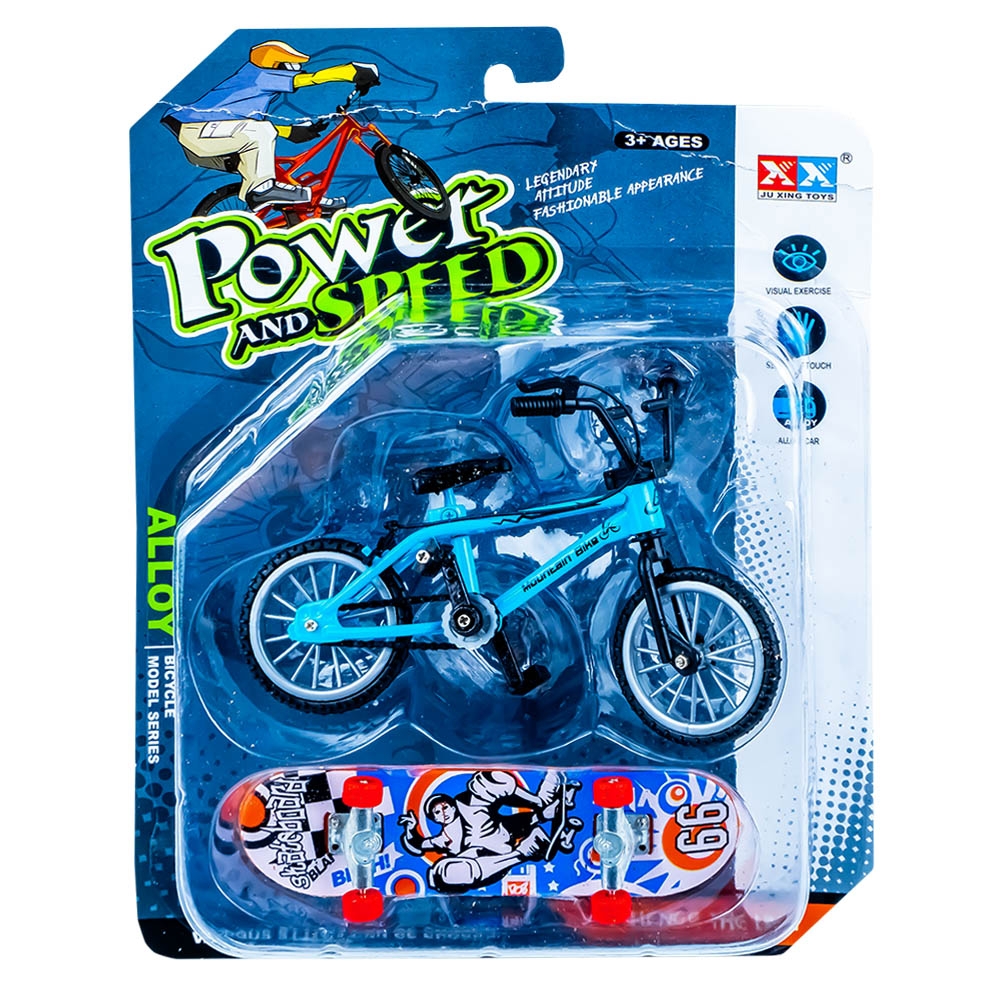 Bicicleta din metal + skateboard