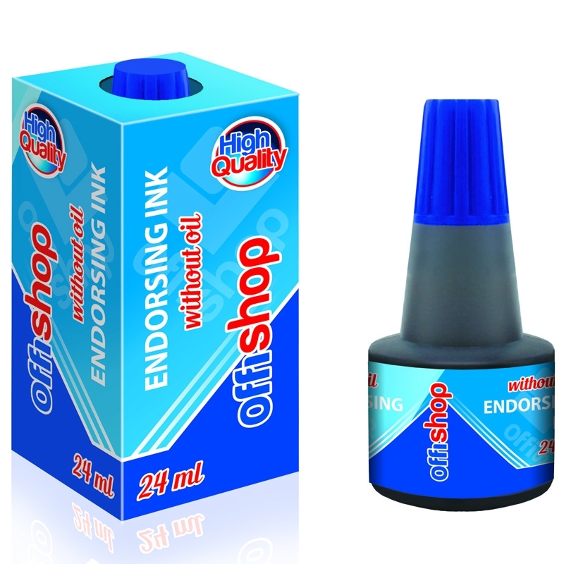 Tus stampila, albastru, 24 ml - OFFISHOP