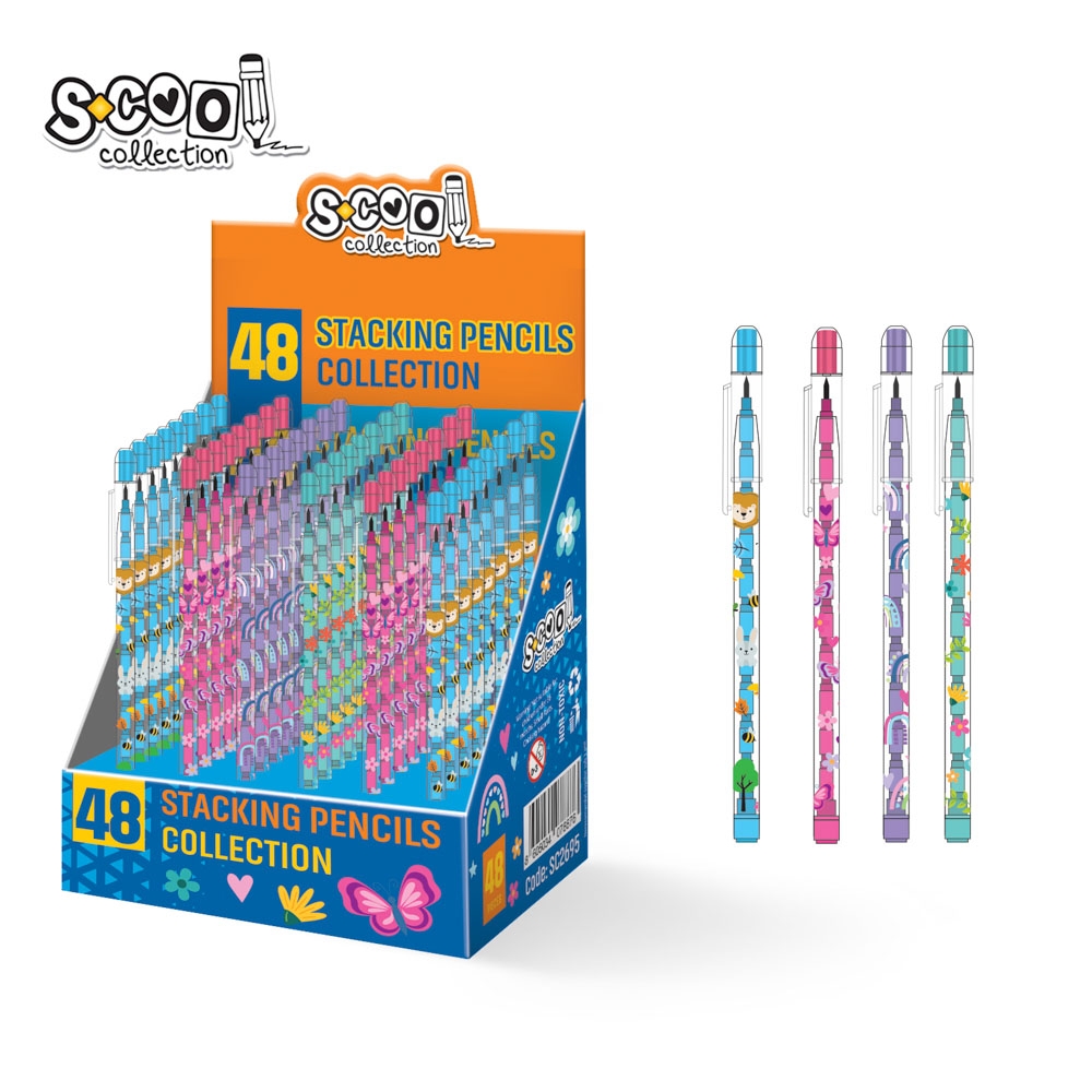Creion grafit, 11 varfuri stivuibile, 2 mm, 48 buc/cutie -S-COOL
