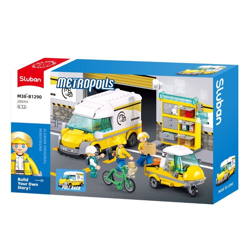 Set de constructie Metropolis, 255 piese, Echipa de livrare - Sluban