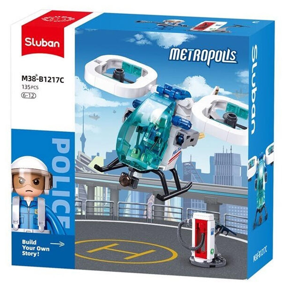 Set de constructie Metropolis, 135 piese, Patrula aeriana - Sluban