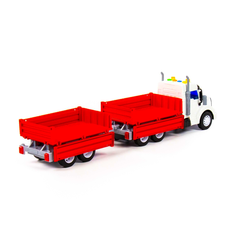 Camion + remorca cu lumina si sunet, 50.6x98x13 cm, Polesie - imagine 5