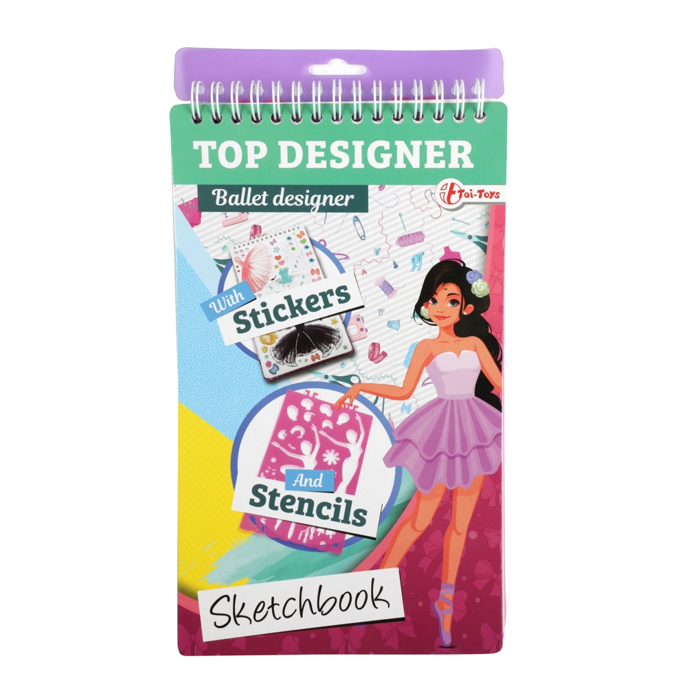 Carnetel de desen cu stickere si sabloane - Toi-Toys - imagine 14