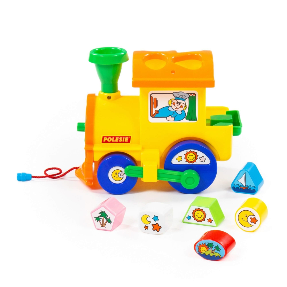 Locomotiva educativa+forme, 22x14x18 cm, Cavallino - imagine 3