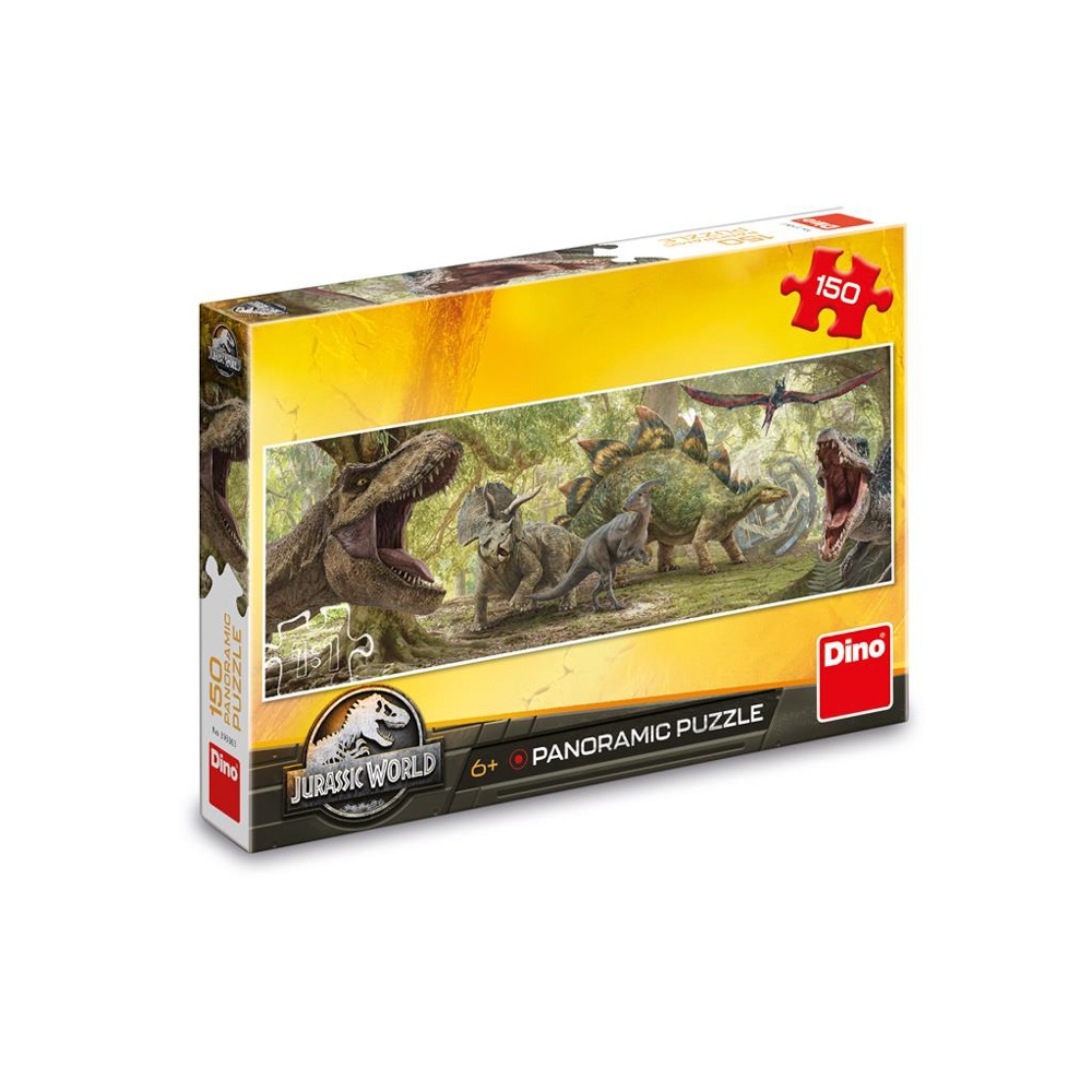 Puzzle 150 piese, panoramic, Jurassic World - DINO TOYS - imagine 4