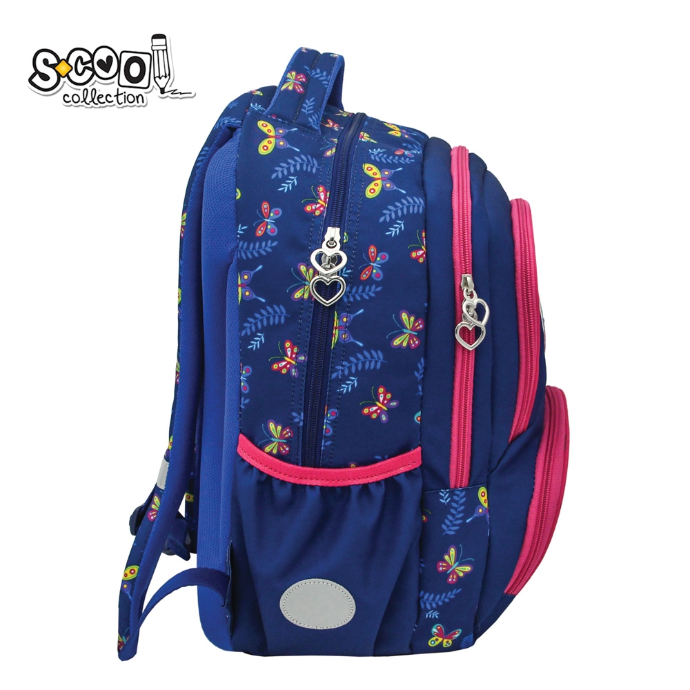 Ghiozdan ergonomic, compartiment laptop, 42x31x16 cm, BUTTERFLY - S-COOL - imagine 3