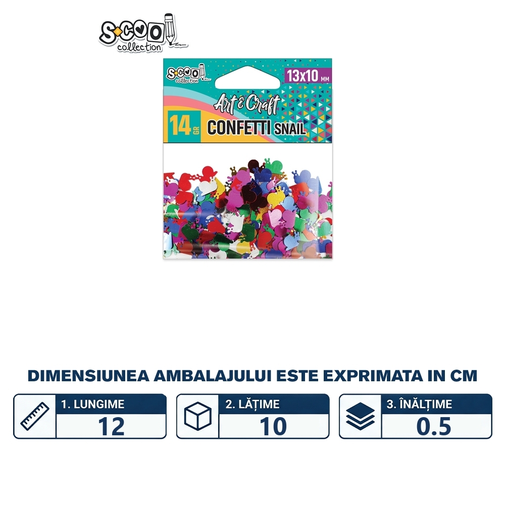 Accesorii craft, confetti melci, 14 gr - S-COOL - imagine 2
