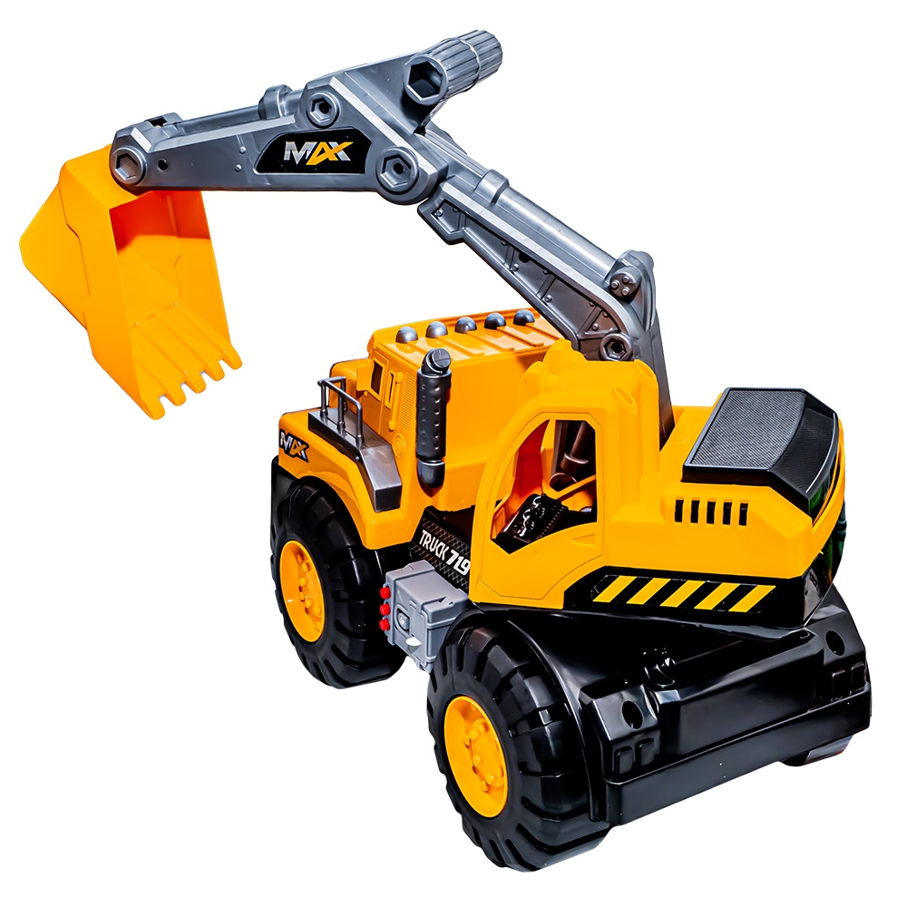 Camion cu excavator, cu lumina si sunet, 41x21x27 cm - imagine 2