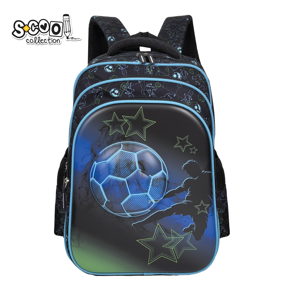Ghiozdan 3D ergonomic, 30x22x42 cm, FOOTBALL - S-COOL