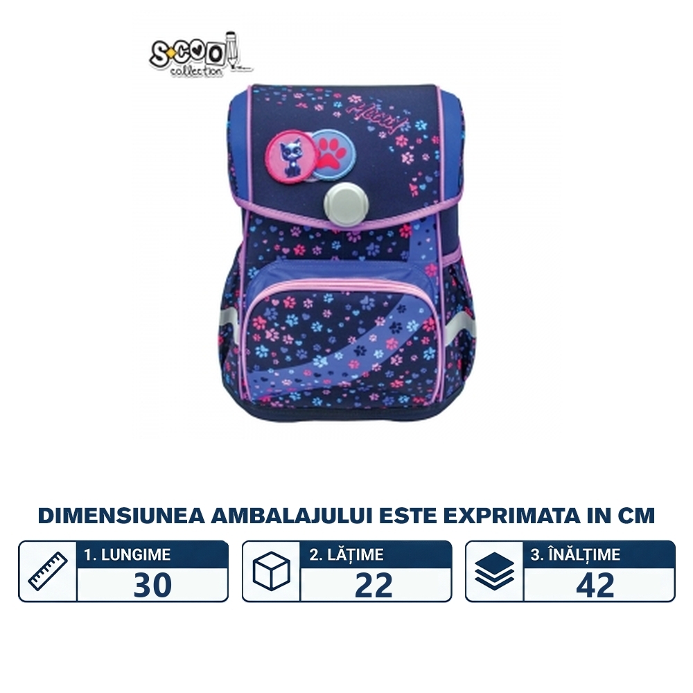 Ghiozdan anatomic Premium, 42x30x22 cm, MEOW - S-COOL - imagine 2