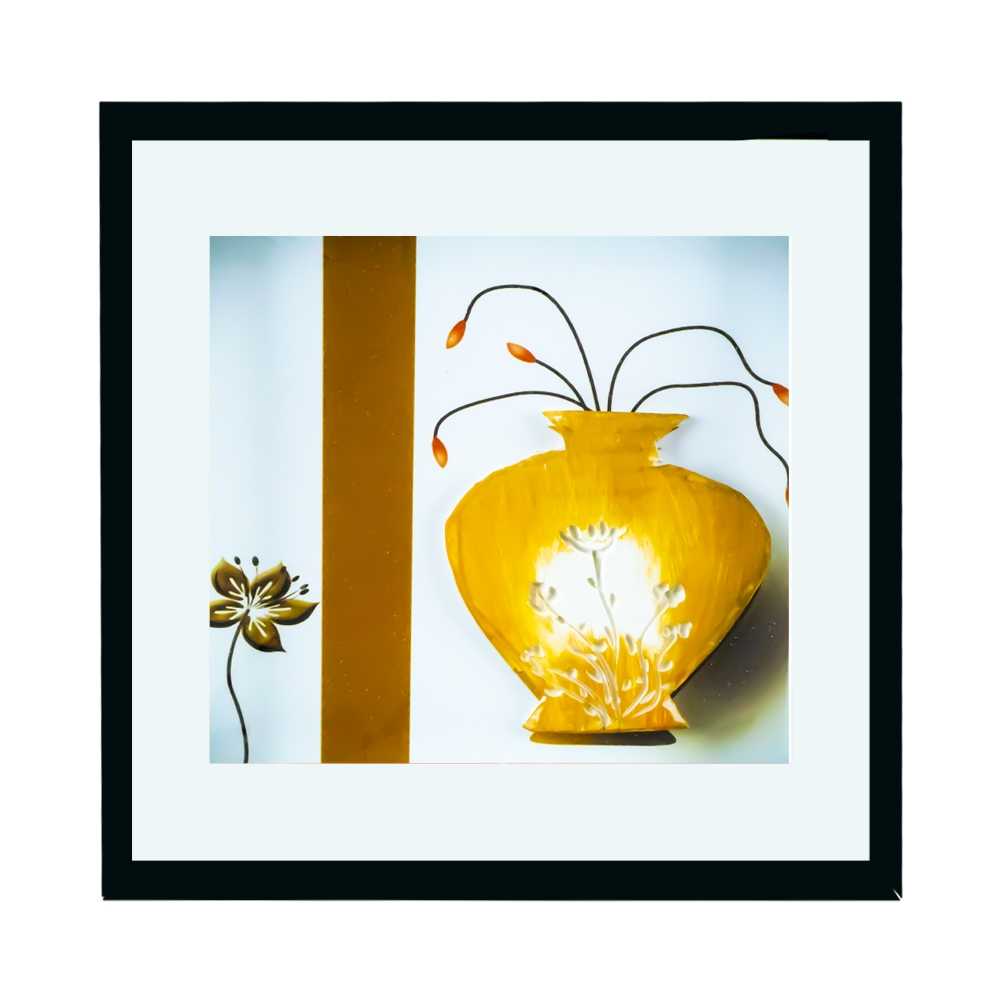 Tablou plastic + sticla, 33x33 cm