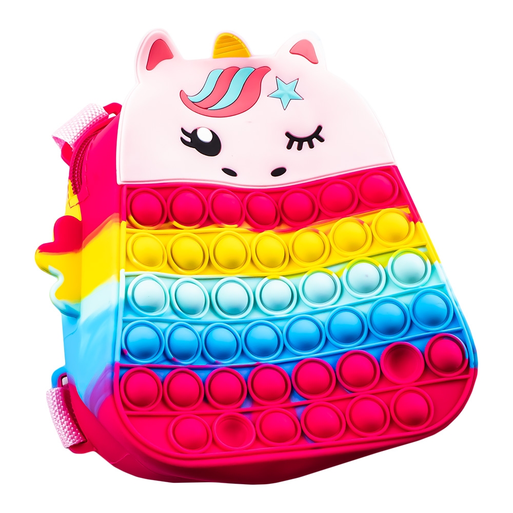 Rucsac antistres pentru copii, din silicon, Unicorn - imagine 3