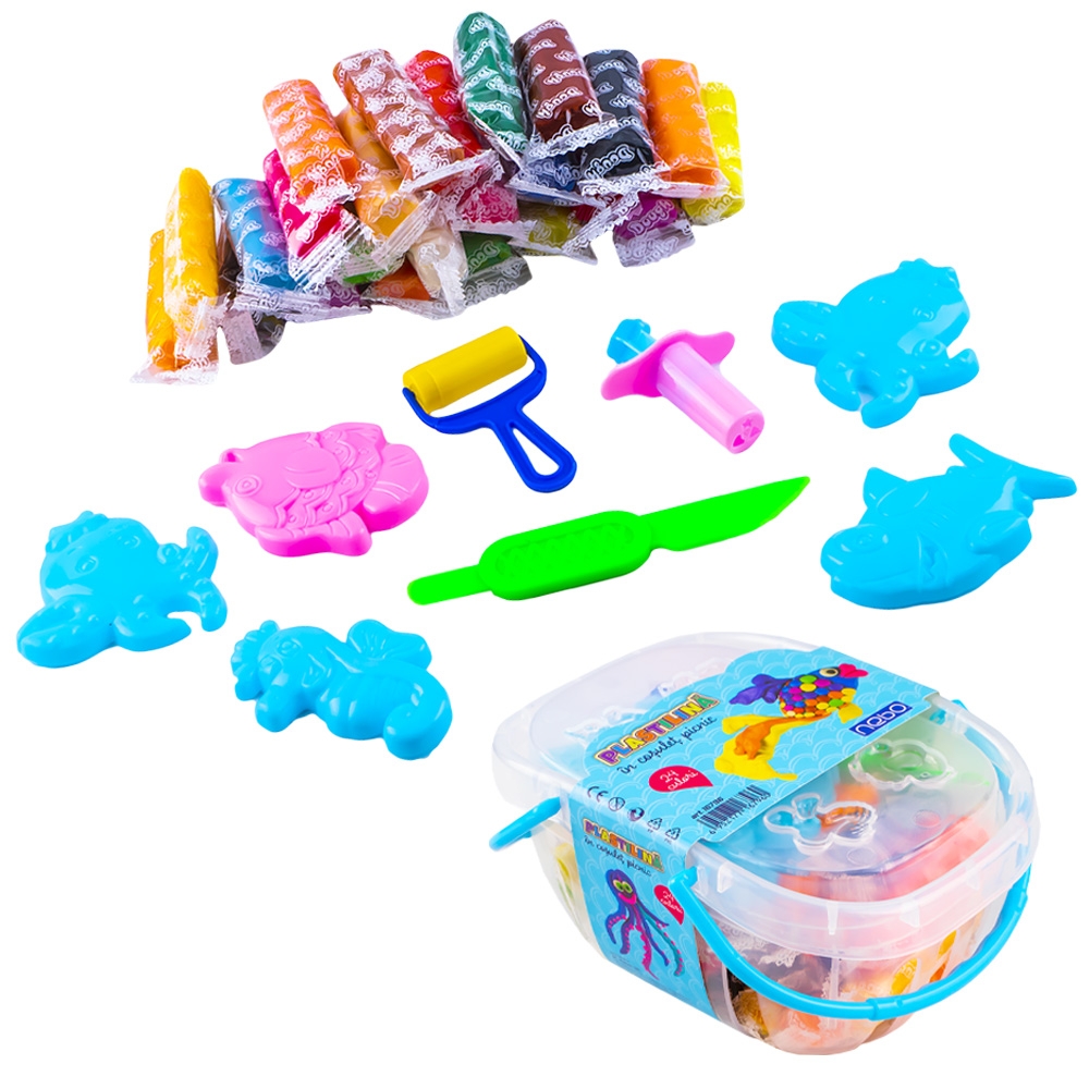 Plastilina Cosulet picnic, 24 buc/set - NEBO
