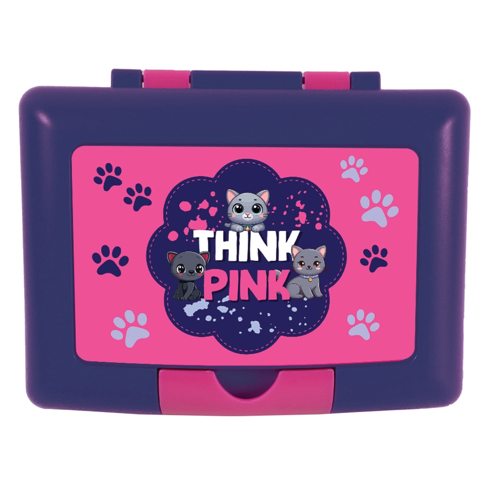Cutie sandwich, compartimentata, 900ml, THINK PINK, 17.5x13x6 cm - S-COOL - imagine 4