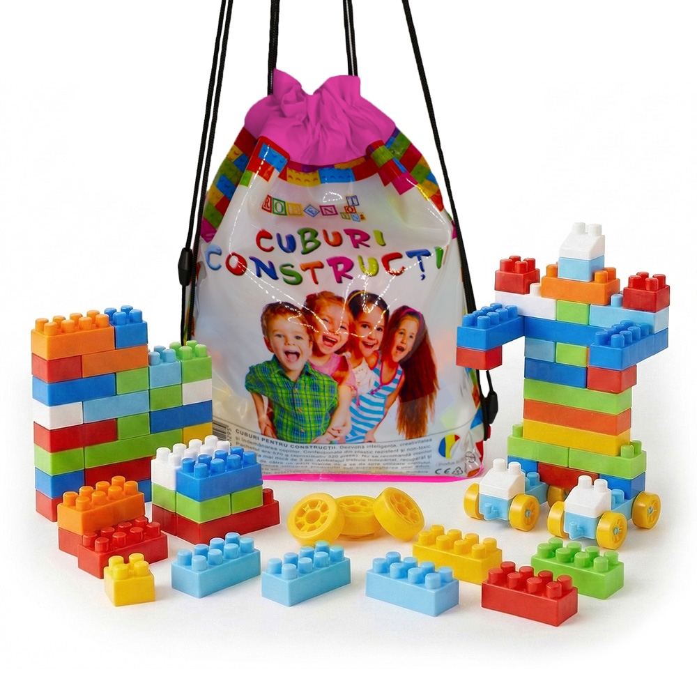 Cuburi constructii in rucsac, 320 piese/570g - ROBENTOYS - imagine 4