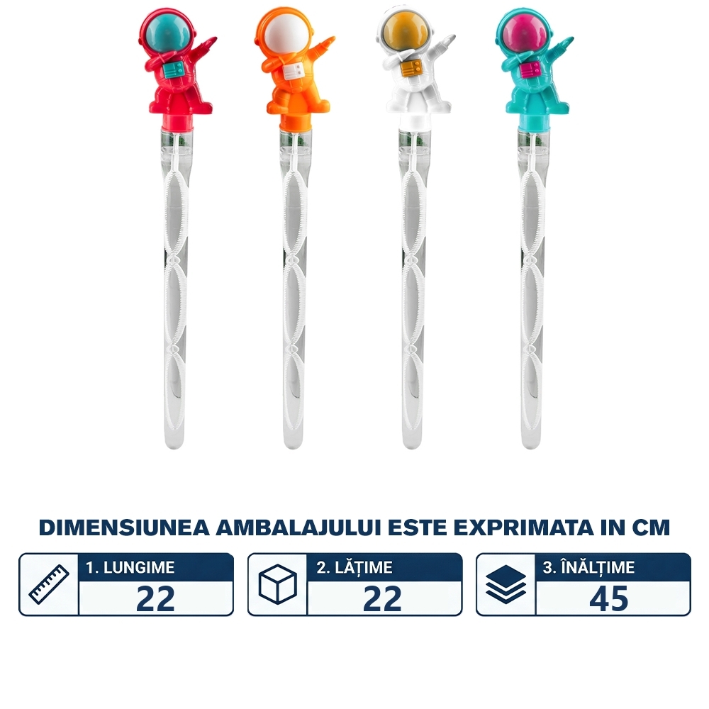 Baloane de sapun, 47 cm, cu led, Astronaut - imagine 2