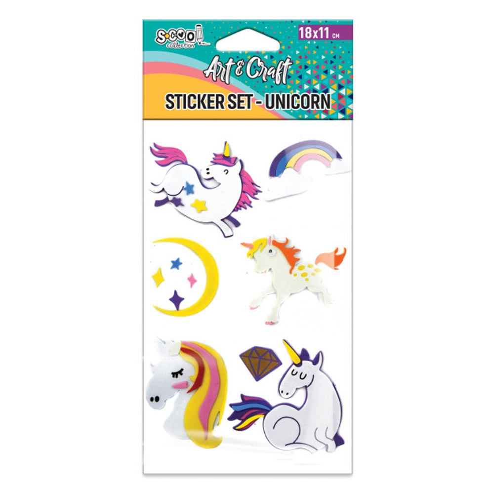 Accesorii craft, stickere 3D, Unicorni - S-COOL