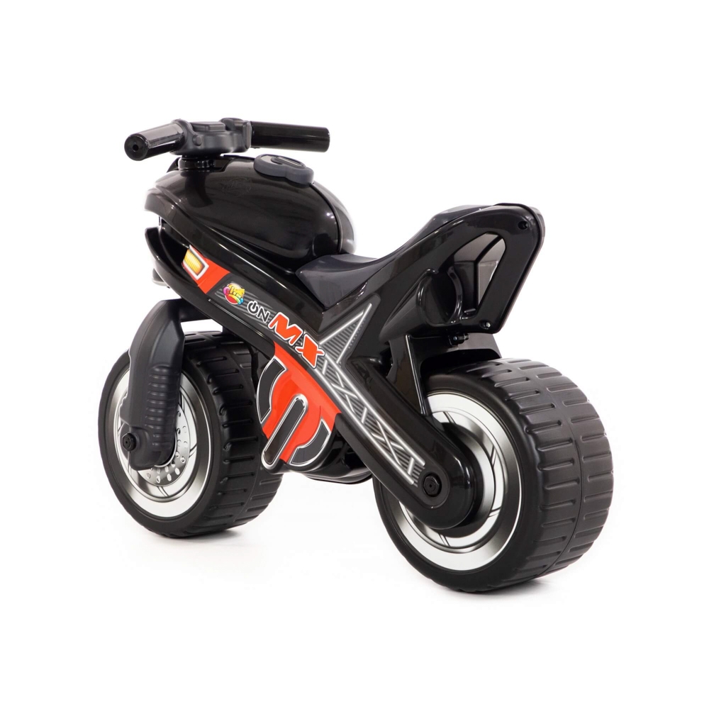 Motocicleta fara pedale, MX-ON, neagra, 70x30x49,3 cm, Polesie - imagine 4