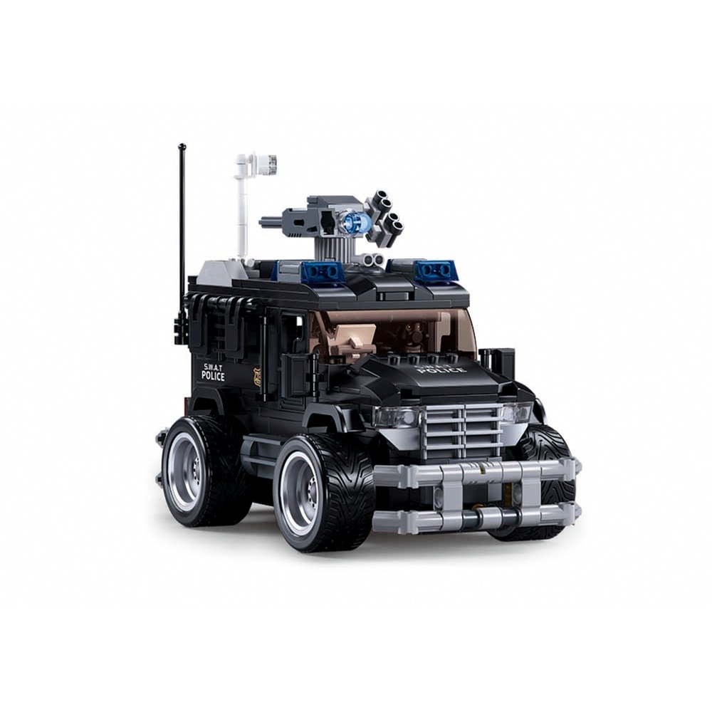 Set de constructie Power bricks, 412 piese, Vehicul de teren, Tiger, cu RC - Sluban - imagine 2