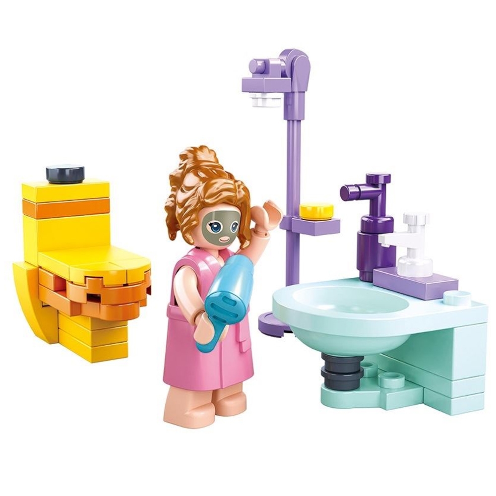 Set de constructie Girl's Dream, 50 piese, Baie - Sluban - imagine 3