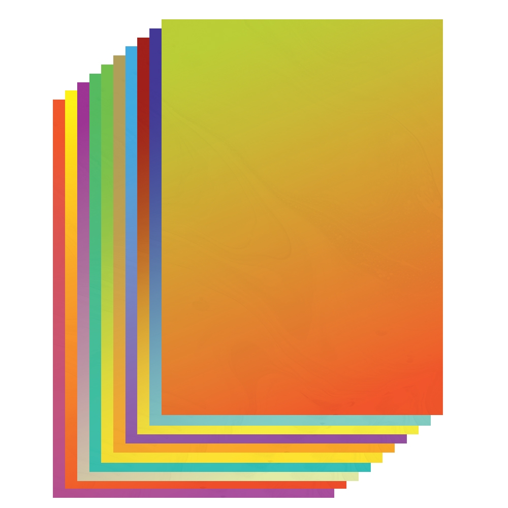Hartie glasata, gradient, A4, 90 gr, 10 coli/set - NEBO - imagine 2