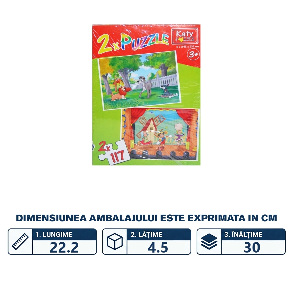Puzzle 2 in 1, 117 piese Katy - imagine 2
