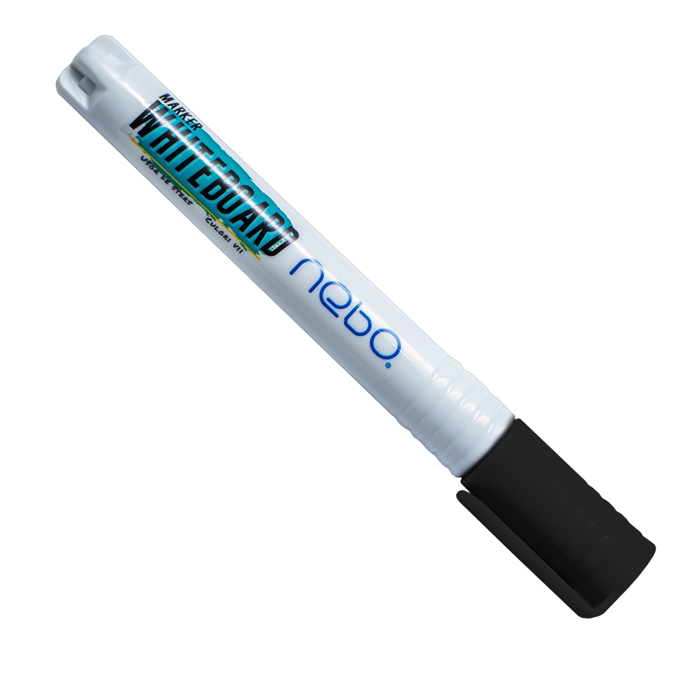 Marker Whiteboard, Negru, 12 buc/set - NEBO - imagine 2