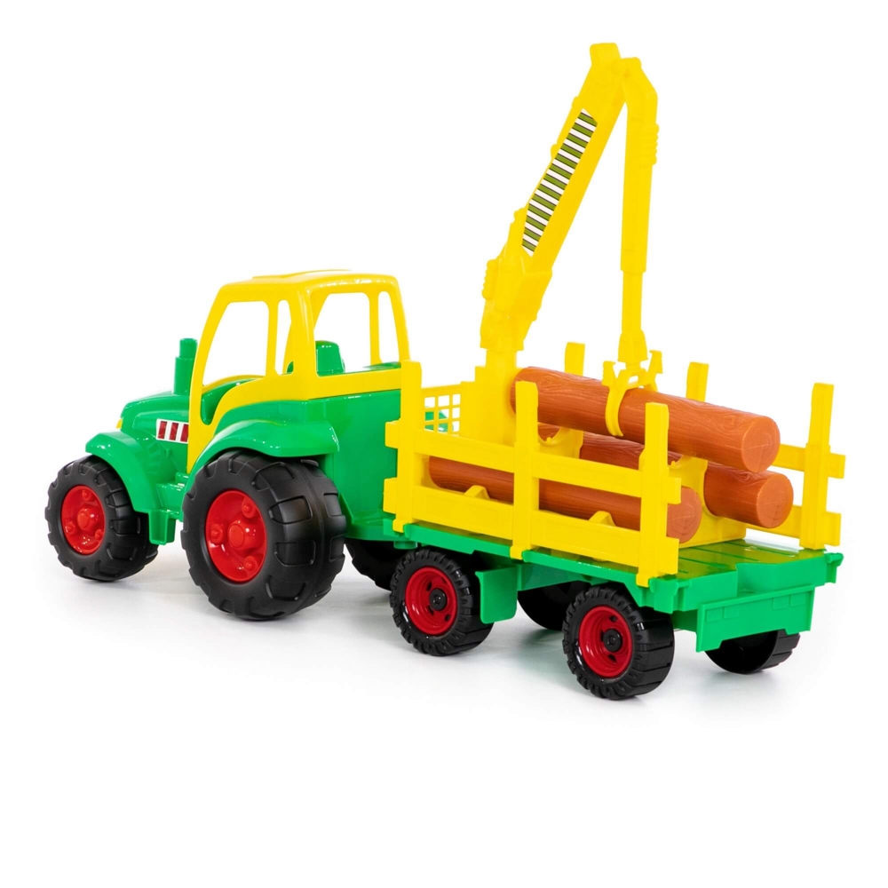 Tractor cu remorca lemne - Champion, 68x22x26 cm, Polesie - imagine 3