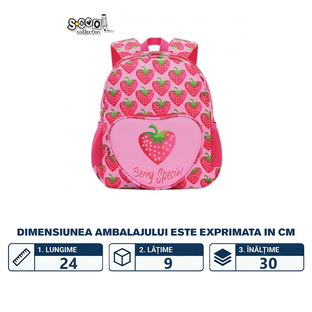 Ghiozdan gradinita, 30x24x9 cm, BERRY SPECIAL - S-COOL - imagine 2