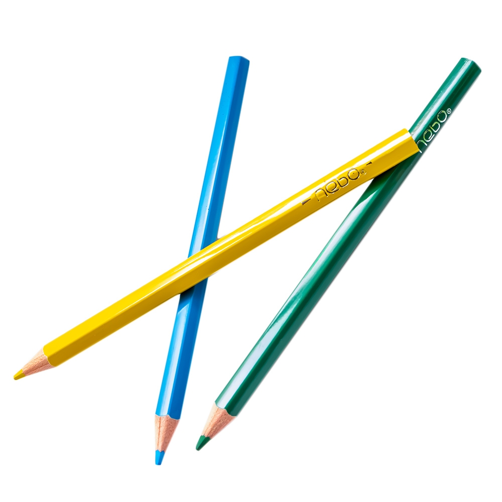 Creioane color, triunghiulare, Jumbo, 12 culori - NEBO - imagine 4