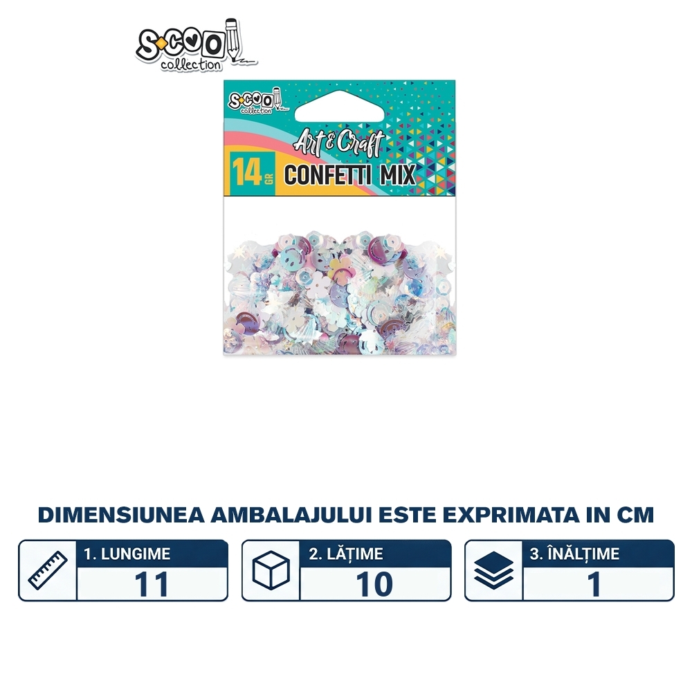 Accesorii craft, confetti diverse modele, 14 gr - S-COOL - imagine 2