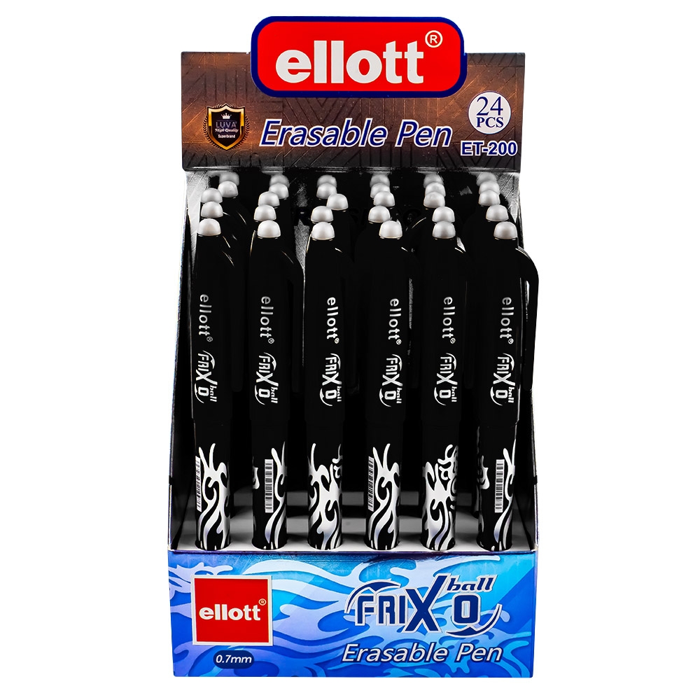 Pix cu cerneala termosensibila, clips, mina neagra, 0.7 mm -  ELLOTT - imagine 4
