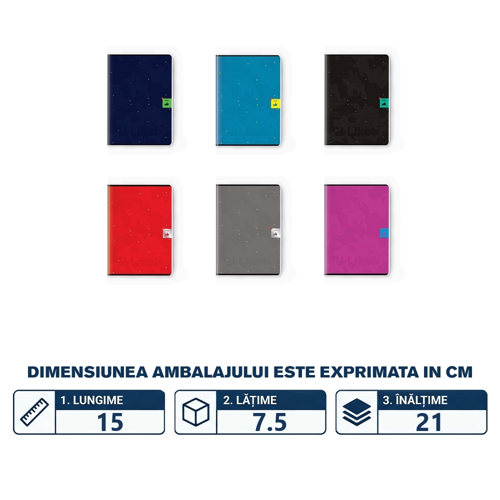 Caiet A5, 52 file DR, Premium, 75g, Like Collection  - S-COOL - imagine 2