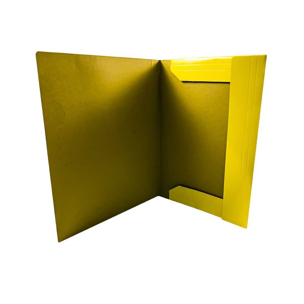 Mapa F4 cu elastic, carton, 600g/mp, galbena - OFFISHOP - imagine 4