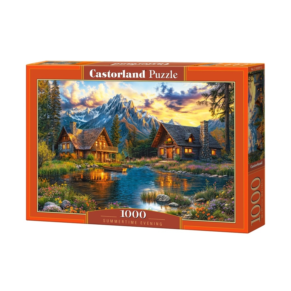 Puzzle 1000 piese, Seara De Vara La Munte - Castorland